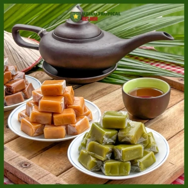 Kẹo Dừa Sáp VICOSAP Mix 6 vị 200g - Dẻo mềm, thơm dịu, đa hương vị, quà Tết hấp dẫn