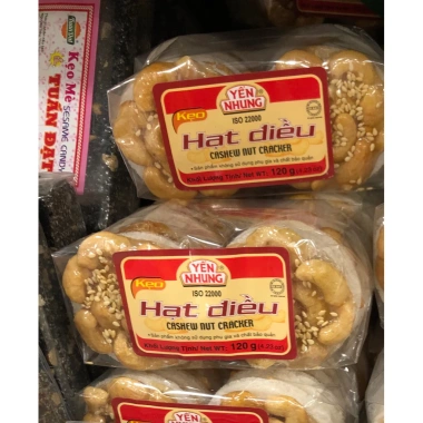 Kẹo hạt điều Yến Nhung Tuấn Đạt 90g/120g Giảm giá 85.000đ vị giòn ngậy snack ngon cho mọi lứa tuổi