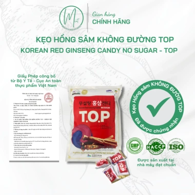 Kẹo Hồng Sâm Không Đường T.O.P Daesan Hàn Quốc 500g - 99.000đ, Tăng Năng Lượng, Bổ Sâm 3