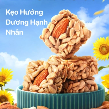 Kẹo Hướng Dương Hạnh Nhân Mật Ong 500g - Ngon Giòn, Dưỡng Chất, Đồ Ăn Vặt Tết, 100k VND 2