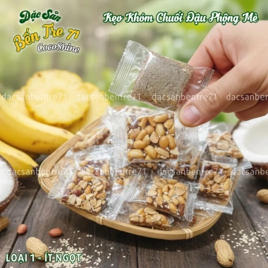 Kẹo Khóm Chuối Đậu Phộng Mè Chua Ngọt Thơm Ngon - Đặc Sản Bến Tre 71 COCOSHINE 38k 3