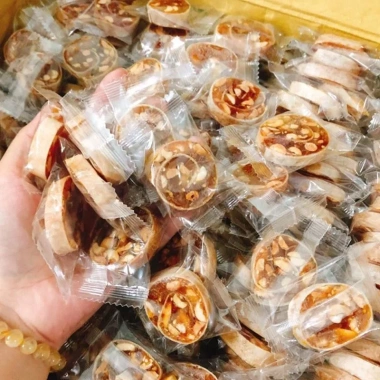 Kẹo khóm cuộn tắc 1Kg Đặc sản Bến Tre - Đồ ăn vặt Tết, Giá chỉ 150.000 VNĐ