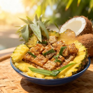 Kẹo khóm đậu mix dừa non 500g - Siêu ngon, bắt miệng, giá chỉ 74.000₫ 2