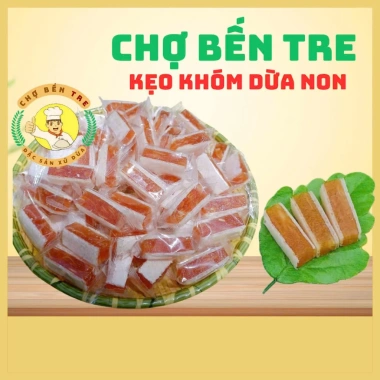 Kẹo khóm dừa non ít đường mềm dẻo, thơm giòn bánh tráng - Chỉ 95.000₫ (giá gốc 117.800₫)