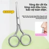 Kéo lông mày, lông mi, mũi thép không gỉ GlowNest 3.0 - Đầu tròn an toàn, dụng cụ đa năng hình quả đào 3