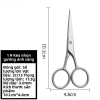Kéo lông mày, lông mi, mũi thép không gỉ GlowNest 3.0 - Đầu tròn an toàn, dụng cụ đa năng hình quả đào 6