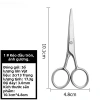 Kéo lông mày, lông mi, mũi thép không gỉ GlowNest 3.0 - Đầu tròn an toàn, dụng cụ đa năng hình quả đào 7