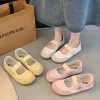 Kẹo Màu Mũi Tròn Velcro Giày Ballet Hàn Quốc Mary Jane APA6, Giá ưu đãi 378.323₫