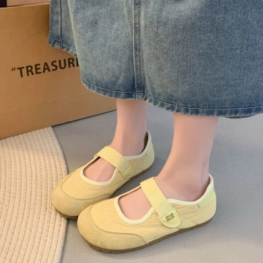 Kẹo Màu Mũi Tròn Velcro Giày Ballet Hàn Quốc Mary Jane APA6, Giá ưu đãi 378.323₫