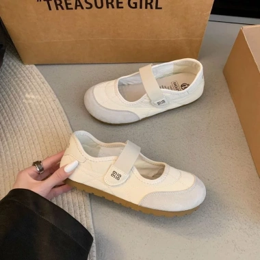 Kẹo Màu Mũi Tròn Velcro Giày Ballet Hàn Quốc Mary Jane APA6, Giá ưu đãi 378.323₫