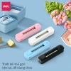 Kéo mini đa năng bỏ túi Deli thu gọn, an toàn, màu pastel, lưỡi cacbon không gỉ 2