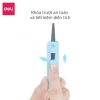 Kéo mini đa năng bỏ túi Deli thu gọn, an toàn, màu pastel, lưỡi cacbon không gỉ 3