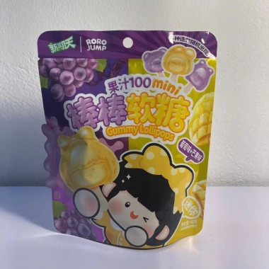 Kẹo Mút Mini Nước Ép Trái Cây 100% Vị Đào Trắng và Quýt Calamansi Đồ Ăn Vặt Tết 2