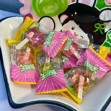 Kẹo Mút Mini Nước Ép Trái Cây 100% Vị Đào Trắng và Quýt Calamansi Đồ Ăn Vặt Tết 6