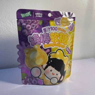 Kẹo Mút Mini Nước Ép Trái Cây 100% Vị Đào Trắng và Quýt Calamansi Đồ Ăn Vặt Tết 9