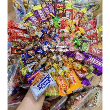 Kẹo Nga mix 18 vị date mới - Hàng chuẩn xịn, giảm còn 185k, tết 2.026