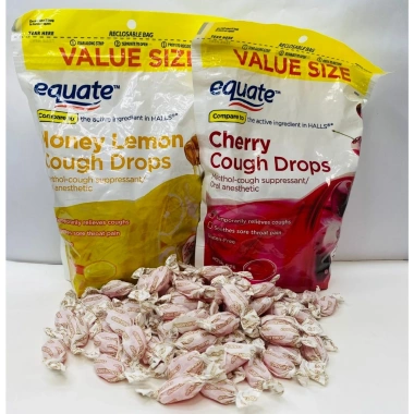 Kẹo ngậm ho mật ong chanh Equate 30 viên - Cough Drops Mỹ giảm giá 169k