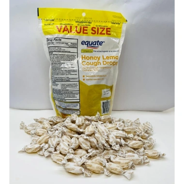 Kẹo ngậm ho mật ong chanh Equate 30 viên - Cough Drops Mỹ giảm giá 169k