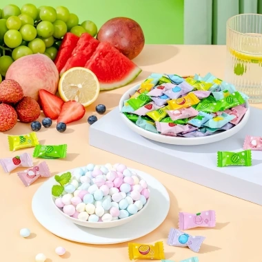 Kẹo ngậm hơi thở thơm mát 250g không đường, bạc hà, trái cây, chỉ 57.000₫