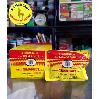 Kẹo Ngậm Mã Lai Trái Dứa Sea Coconut Kelapa 6 viên Giá 15.000₫ nhập công ty