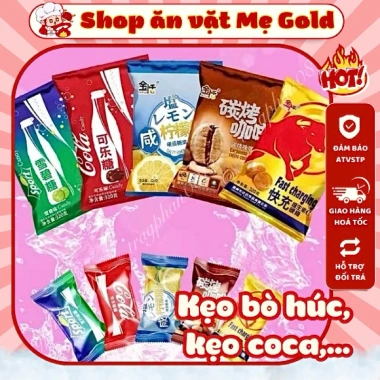Kẹo ngậm nước ngọt Jin Tian 320g - Hương bò húc, Coca, Sting, Giá chỉ 45.000