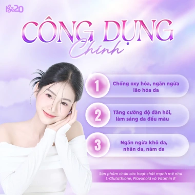 Kẹo ngậm trắng da dâu tằm Be20 3 hộp 30 viên - Da sáng hồng, căng mướt tự nhiên, giảm giá 1.899.000 VND 5