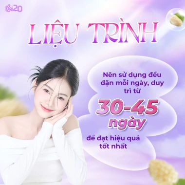 Kẹo ngậm trắng da dâu tằm Be20 3 hộp 30 viên - Da sáng hồng, căng mướt tự nhiên, giảm giá 1.899.000 VND 8