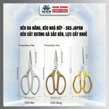 Kéo nhà bếp đa năng SK5 Nhật Bản - Thép không rỉ, siêu bén, giảm còn 45.000đ