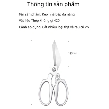 Kéo nhà bếp đa năng thép không gỉ cắt xương vịt cá gà nhanh chóng giá chỉ 50.000đ 9 Kéo nhà bếp đa năng thép không gỉ cắt xương vịt cá gà nhanh chóng giá chỉ 50.000đ 9
