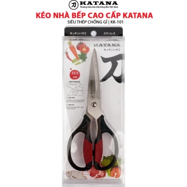 Kéo nhà bếp KATANA lưỡi răng cưa KK101 225mm Giá ưu đãi 160.000