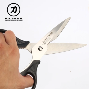 Kéo nhà bếp KATANA lưỡi răng cưa KK101 225mm Giá ưu đãi 160.000