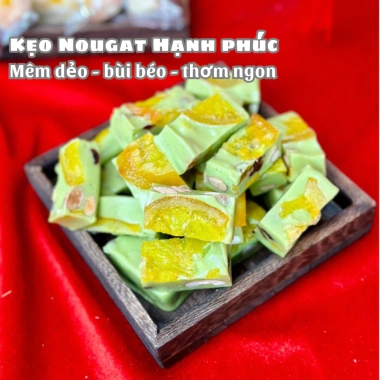 Kẹo Nougat Cam Vàng mềm dẻo, thơm ngon – A Leaf Foods 500g-1kg, giá 235.000₫