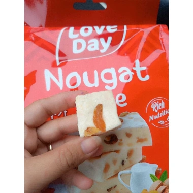 Kẹo nougat Love Day - bánh nougat vụn hạt & nho dẻo, giảm giá 53.020 VND, ngon giòn mềm, quà tặng Valentine