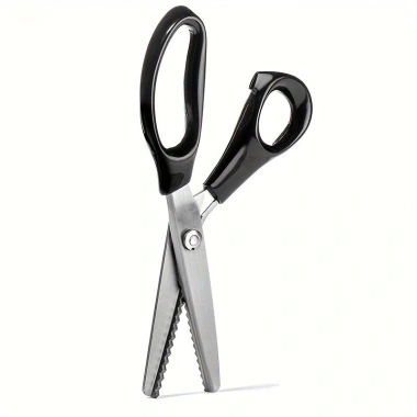 Kéo răng cưa thép không gỉ, tăng tam giác sắc nhọn - Cắt DIY, vải ren, thợ may