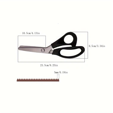 Kéo răng cưa thép không gỉ, tăng tam giác sắc nhọn - Cắt DIY, vải ren, thợ may