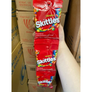 Kẹo Skittles Mỹ hương trái cây 15g - 10 gói, giảm giá còn 54.096 VND