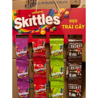 Kẹo Skittles Mỹ hương trái cây 15g - 10 gói, giảm giá còn 54.096 VND