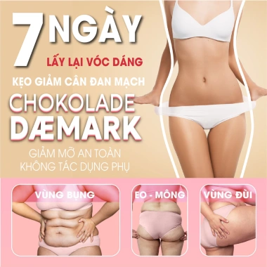 Kẹo Socola Daemark Vaegttab giảm cân, giảm mỡ toàn thân 40 viên - Be Nice 360k