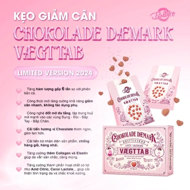 Kẹo Socola Giảm Cân Vaegttab Đan Mạch Hộp 40 Viên, Tặng 2 Vitab, Giá 690.000 VND 4