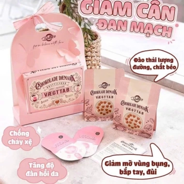Kẹo Socola Giảm Cân Vaegttab Đan Mạch Hộp 40 Viên, Tặng 2 Vitab, Giá 690.000 VND 8