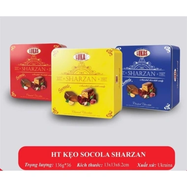 Kẹo Socola Hỗn Hợp Sharzan HS 136g - Mẫu mới, sẵn sàng, giảm còn 98k, vị thơm ngon 2