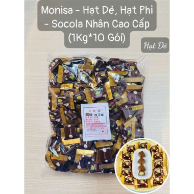 Kẹo Socola Monisa 100g Hạt Dẻ Sầu Riêng Nhân Mềm Thơm Ngon - Giá 35.000, Ít Ngọt