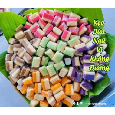 Kẹo sữa dừa non không đường mix 5 vị 500g - Đặc sản Bến Tre, giảm giá 49.000đ 2