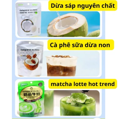 Kẹo sữa Geliqi 27g - Matcha Latte, Cà phê sữa, Dừa ngọt, Zip, Giá chỉ 59.000đ 3 Kẹo sữa Geliqi 27g - Matcha Latte, Cà phê sữa, Dừa ngọt, Zip, Giá chỉ 59.000đ 3