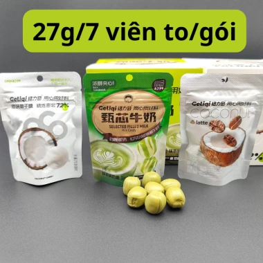 Kẹo sữa Geliqi 27g - Matcha Latte, Cà phê sữa, Dừa ngọt, Zip, Giá chỉ 59.000đ 4 Kẹo sữa Geliqi 27g - Matcha Latte, Cà phê sữa, Dừa ngọt, Zip, Giá chỉ 59.000đ 4