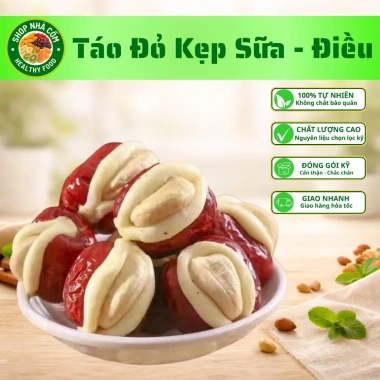 Kẹo sữa táo đỏ Tân Cương 1kg - dẻo ngọt tự nhiên, kẹp sữa lạc đà va hạt điều, 43.000 VND