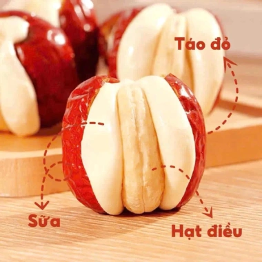 Kẹo sữa táo đỏ Tân Cương 1kg - dẻo ngọt tự nhiên, kẹp sữa lạc đà va hạt điều, 43.000 VND