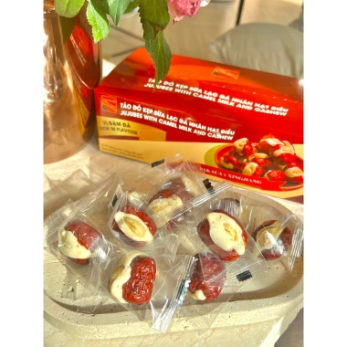 Kẹo Táo Đỏ 500g - Kẹp Sữa Lạc Đà Nhân Hạt Điều Dễ Ăn Thơm Ngon, Giảm Giá 71.000 VND 6