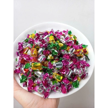 Kẹo trái cây sắc màu 1KG - Đồ ăn vặt Tết, giảm giá 55k, vị ngọt tự nhiên 3