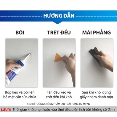 Keo Vá Tường Chống Thấm BESTPOOL 250gr - Trám Nứt Khe, Chống Mốc, Giá 17.300 VND 7
